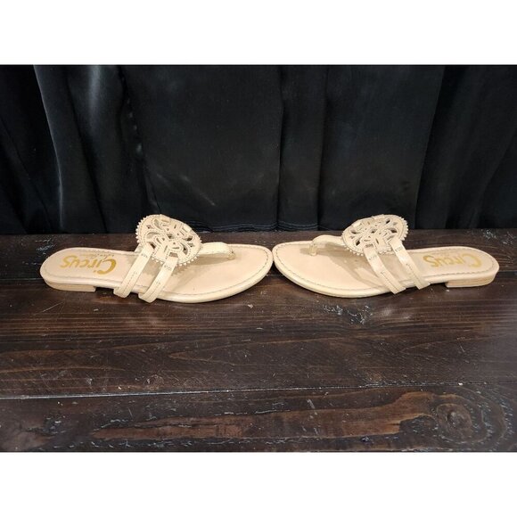 Circus NY By Sam Edelman Canyon Tan Medallion Flat Sandals Size 8 - Picture 4 of 9